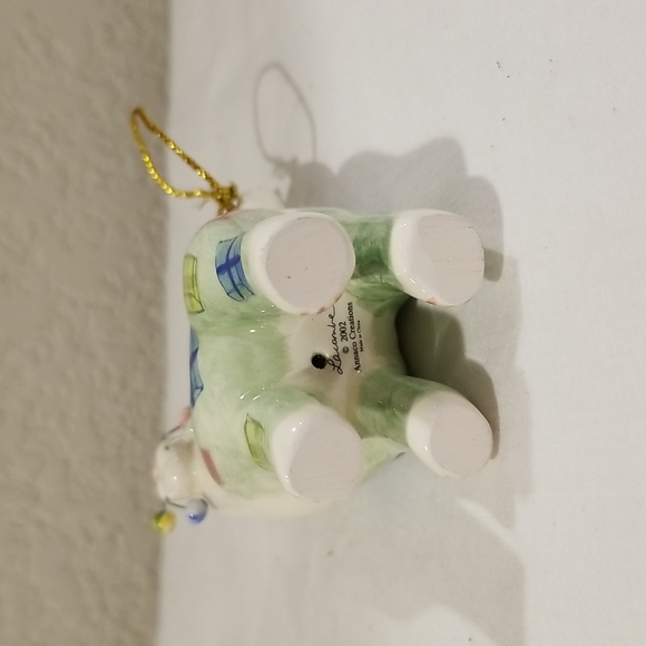 Amy Lacombe 2002 Whimsical Cat with Presents Ornament Annaco Creations - Picture 5 of 6